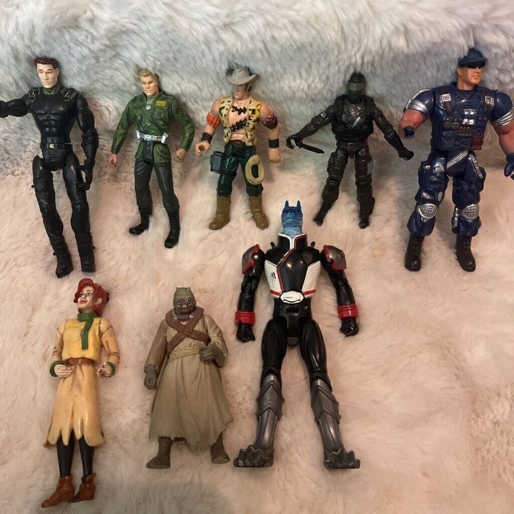 Assorted Action Figure Star Wars Raider Jurassic Park General Power Ranger Lot 8